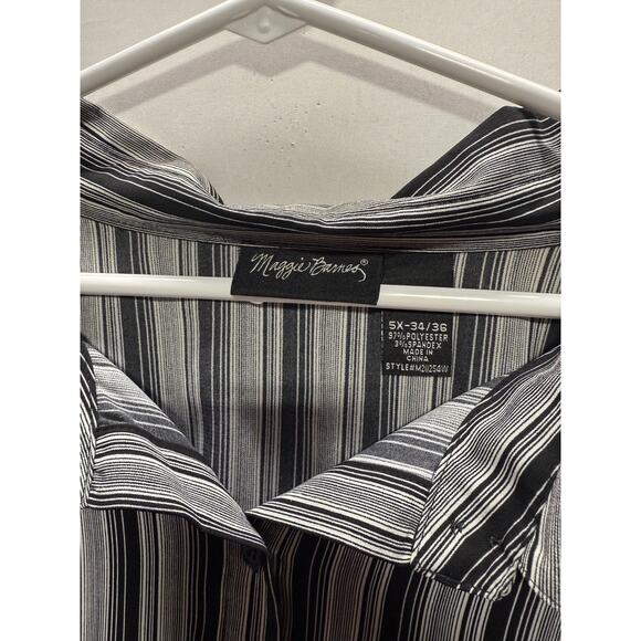 Maggie Barnes Men's Striped Button-Up Shirt | Size 5X (34/36) - Picture 4 of 8